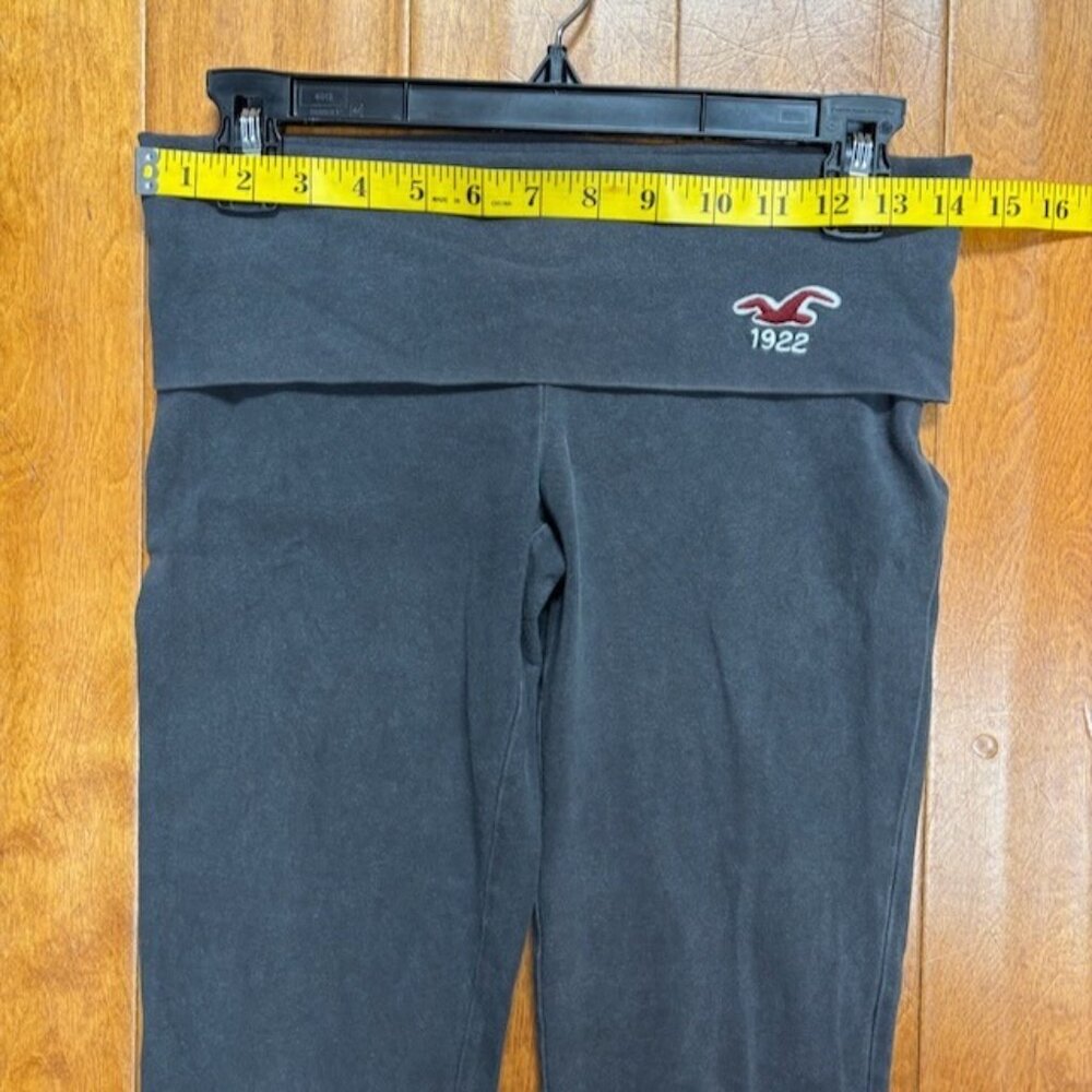 Vintage Hollister Y2K Fold Over Leggings Size S Spellout Logo 90s Embroidered - Picture 4 of 9